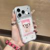 Japan and South Korea fun self-deprecating bear for iPhone17Pro mobile phone case Apple 16 transparent space case 15 soft 14/13
