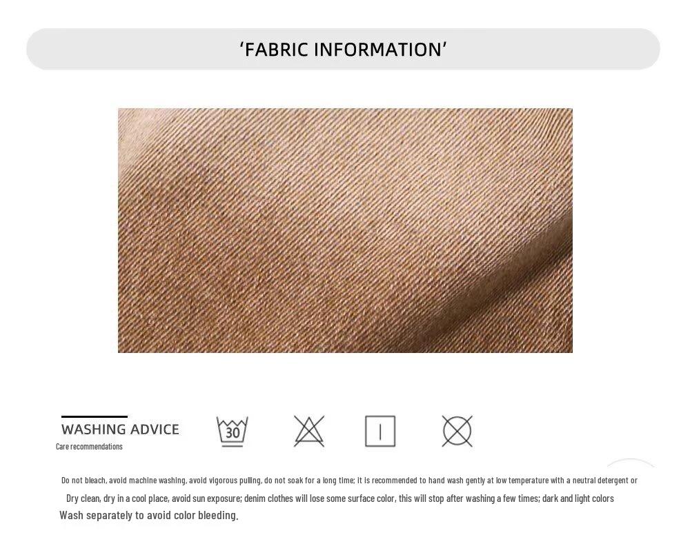 Women's Gradient Brown High-Waisted Wide-Leg Jeans - Spring/Autumn 2024, Loose Slimming Straight-Leg Floor-Length Trousers