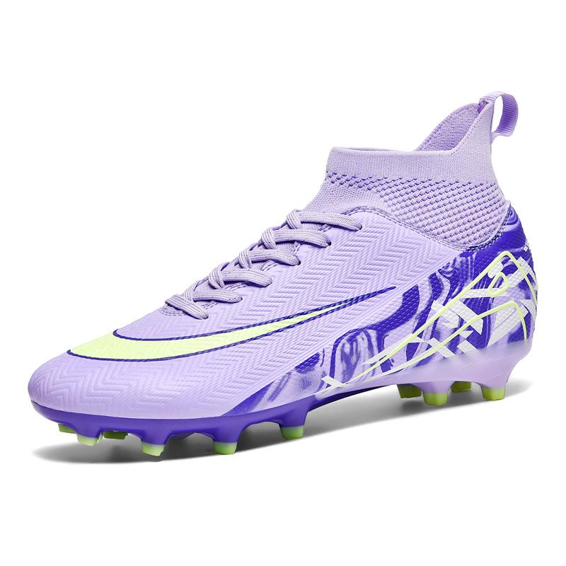 Mens Football Shoes TF/FG High Top Lightweight Grass Training Football Boots Professional Competition Soccer Shoes for Man