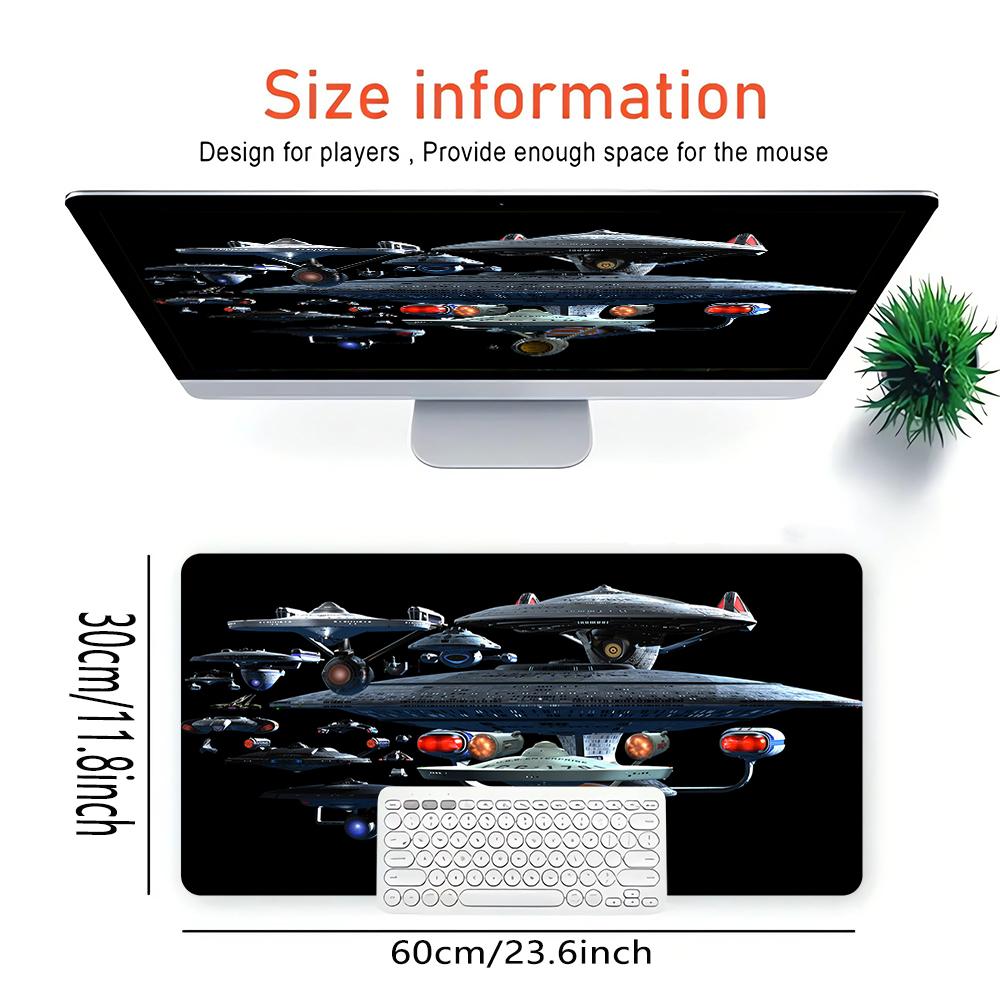Starship Formation Large Gaming Mouse Pad Nonslip Rubber Base Waterproof Desk Mat For Office Pc Laptop
