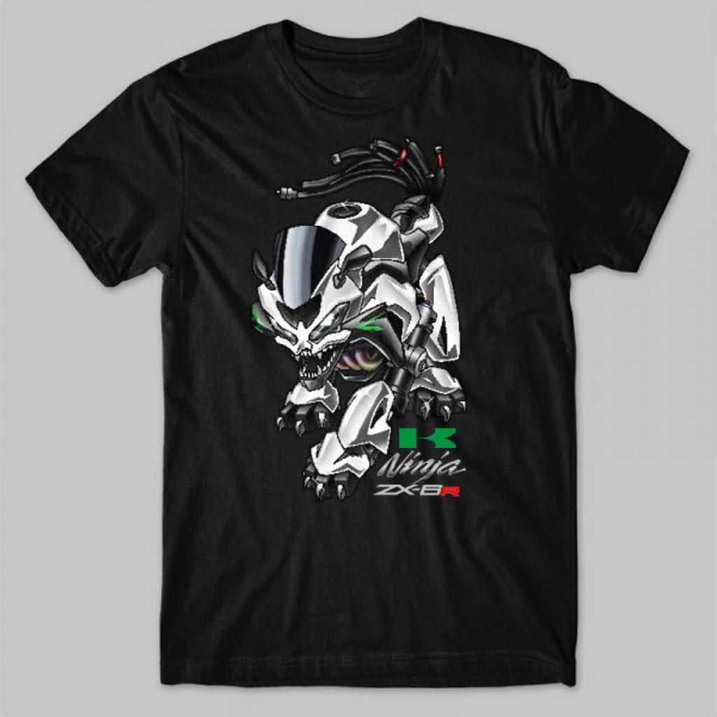 Classic Japanese Motorcycle Ninja ZX6R Wolf Inspiration TShirt 100 Cotton ONeck Short Sleeve Casual Mens Tshirt Size S3XL