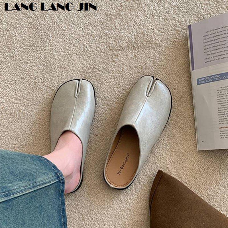 Novelty Split Toe Shoes Women Ninja Tabi Slippers Casual Slides Comfy Mules Female Clog Sandals Pettitoes Flip Flops Brand Mujer