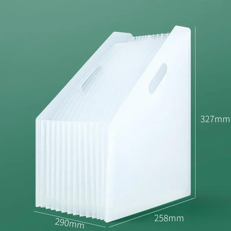 Multi-Layer Standing A4 Paper File Organizer - Vertical Desk Storage Bag Portable Office Folder