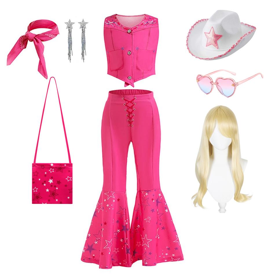 Meisjes Cowgirl Jurk 2-12 Jaar Peuter Kostuum Cosplay Outfit Halloween Kleding 3T (Tag 110) pink