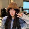 Warmer Winter Fisherman Hat Temperament Anti-cold Bucket Hat Elegant Plush Basin Cap  Women