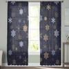 Snowflake Christmas Wave Point Curtains For Living Room Bedroom Home Decoration Window Voile Tulle Curtain Drapes