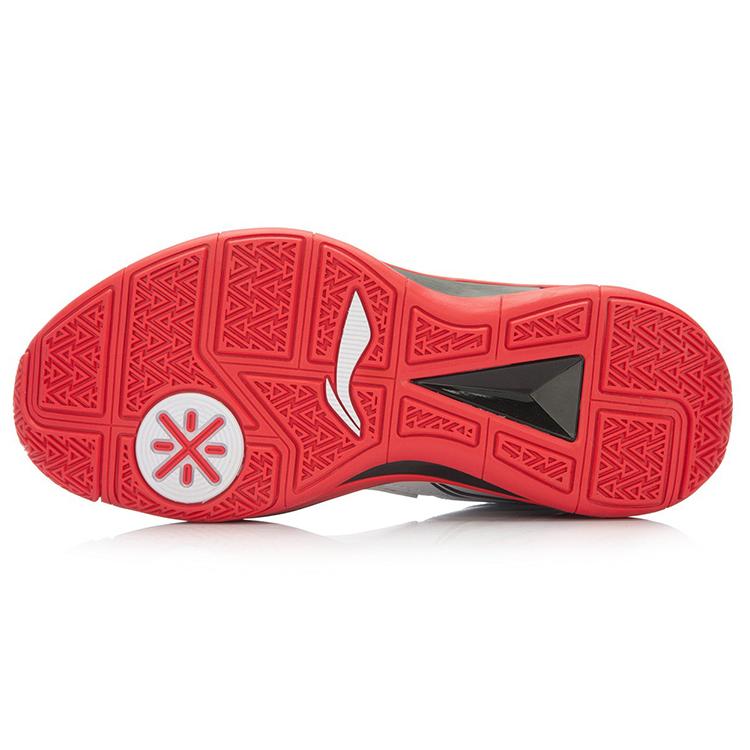 Li Ning All City 4 Basketball Shoes Unisex Mid top White/Black/Red ABAL005-8