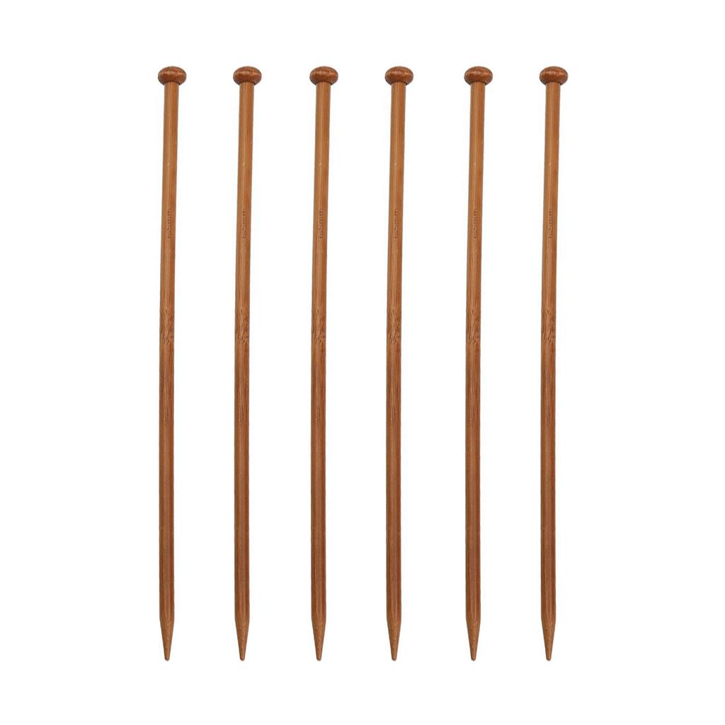 6PCS Bamboo Crochet Hooks for Weaving Bag Socks Yarn Crafts Wood Knitting Needle Pointed Head Knitting Needle