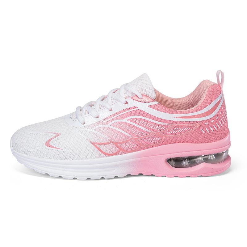 Spring New Fly-woven Air Cushion Casual Shoes Sports Running Shoes Shock-absorbing Running Shoes