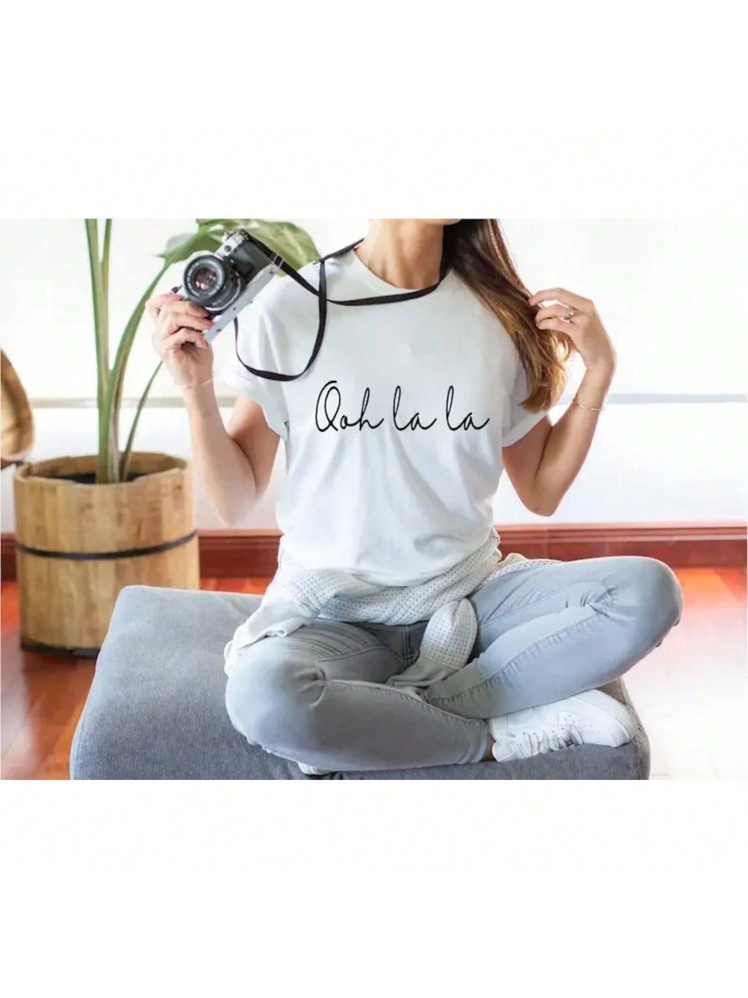 Ooh La La Wounisex Print T Shirt French Quote Funny Slogan Graphic Tee Female Gifts Girlfriend Gifts Oh La La Best Friend Clothes S разноцветный