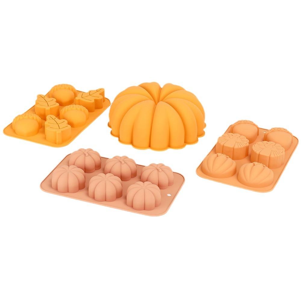 Pumpkin Silicone Mold Halloween-Themed Ice Tray Mold Muffin Making Chocolate Harvest Cake Decorating Mold