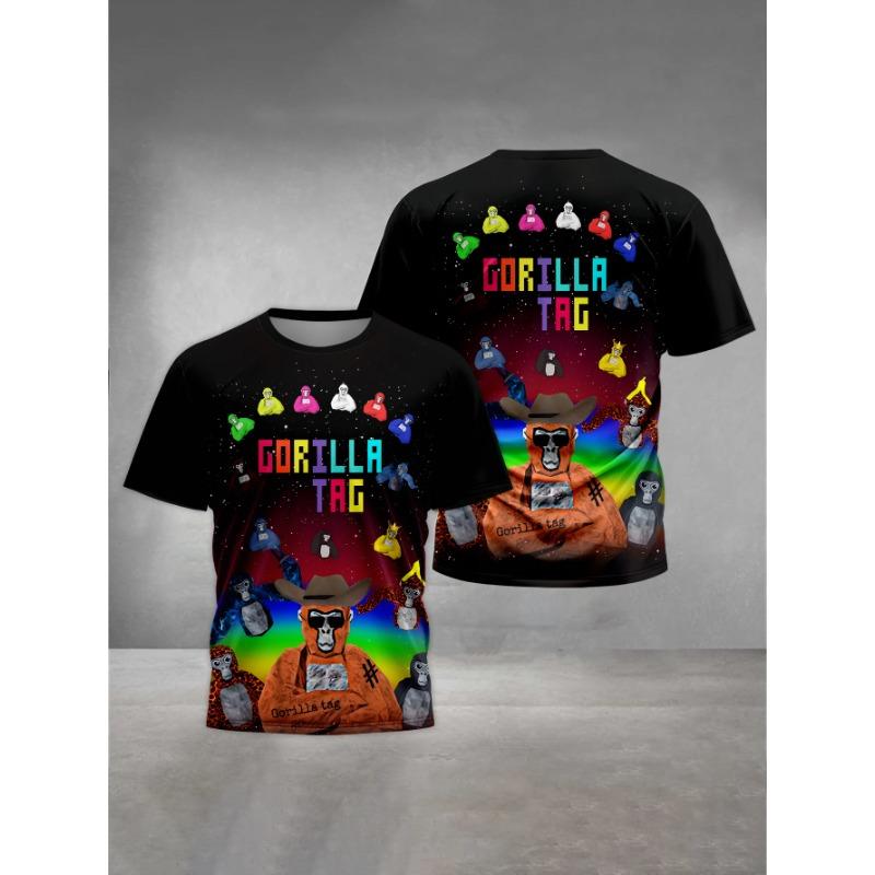 

Print Baby Clothing Male Outdoor Clothes for Cartoon Novelty Cool Gorilla Tag 3D Children Boy Child T-Shirt 170CM