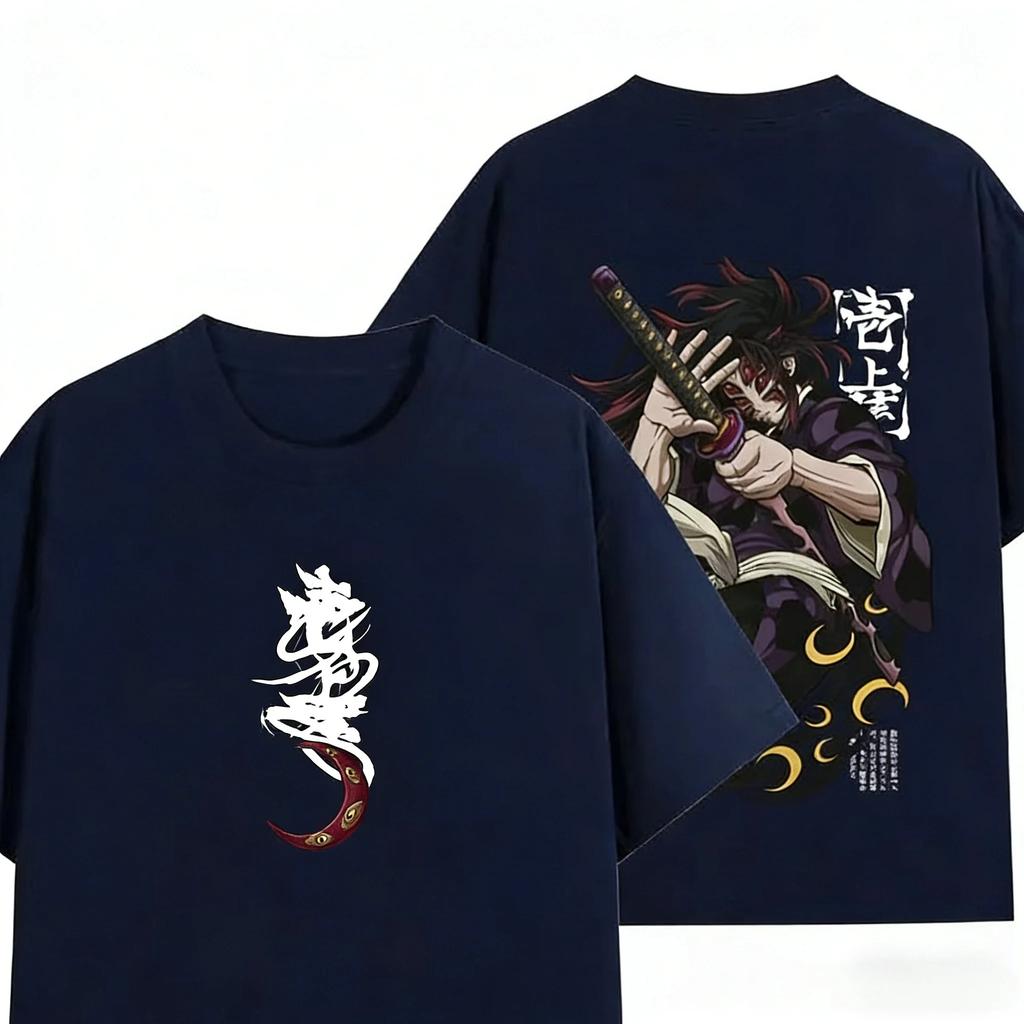 Anime Demon Slayer Kokushibo Graphic T Shirt Unisex Unisex Clothing Cartoon Fashion Tshirt Unisexs Casual Summer Tshirts