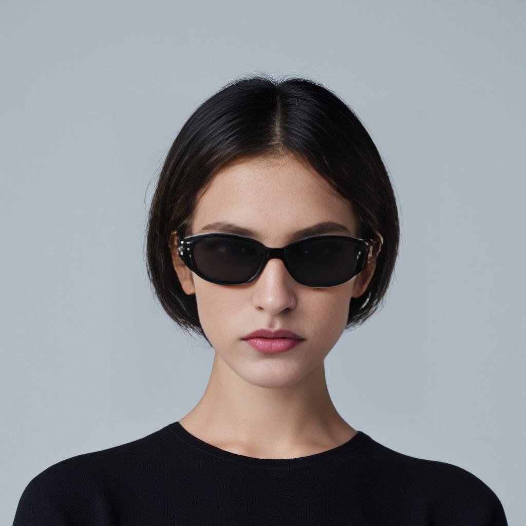 Gentle Monster Oval Sunglasses Women sunglasses Black KUNST01