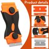 Double Head Blade Scraper Plastic & Metal Scraper Remover Tool with Blades for Labels Stickers Decals Tint Vinyl Removal Grease