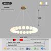 Italian Cream Minimalist LED Pendant Lamp for Living Room and Stairwell