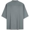 Calvin Klein Casual Vacation Cuban Collar Comfortable Versatile Loose Short Sleeve Shirt Men Shirts Cloud-Gray 4LB115G