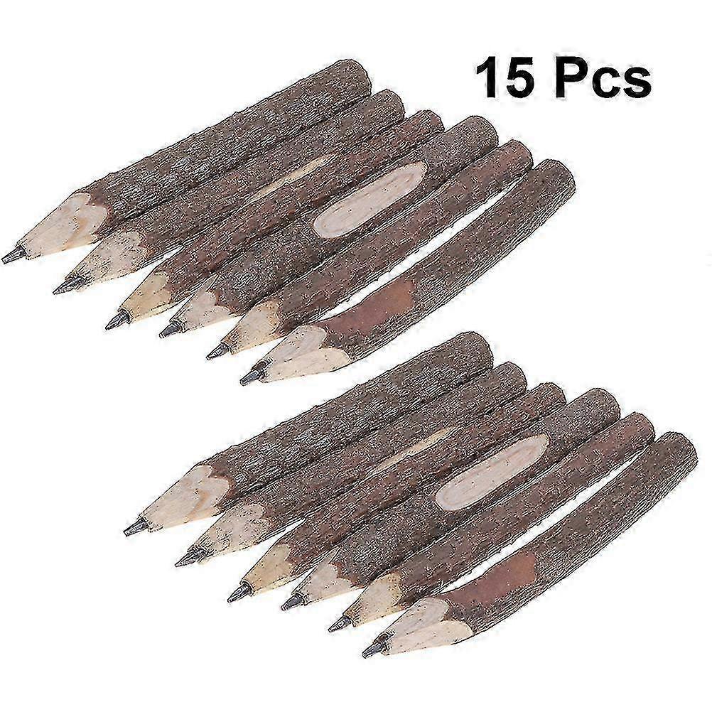 15PCS 13cm Retro Bark Pencils Wooden Tree Rustic Twig Pencils Gifts for Kids Children s202412243705 2025