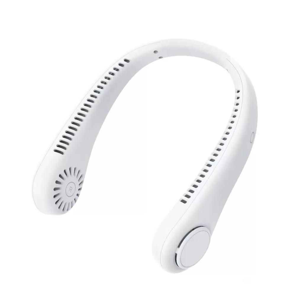Neuer Sommer Tragbarer Mini Hängender Halsventilator Blattloser Nackenband Ventilator Digitales Display Leistung Luftkühler USB Wiederaufladbar Elektrische Ventilatoren