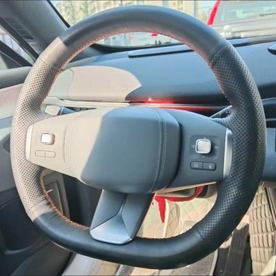 Hand-stitched Black Comfy Breathable Leather Breathab Car Steering Wheel Cover For Deepal S07 L07 SL03 2024