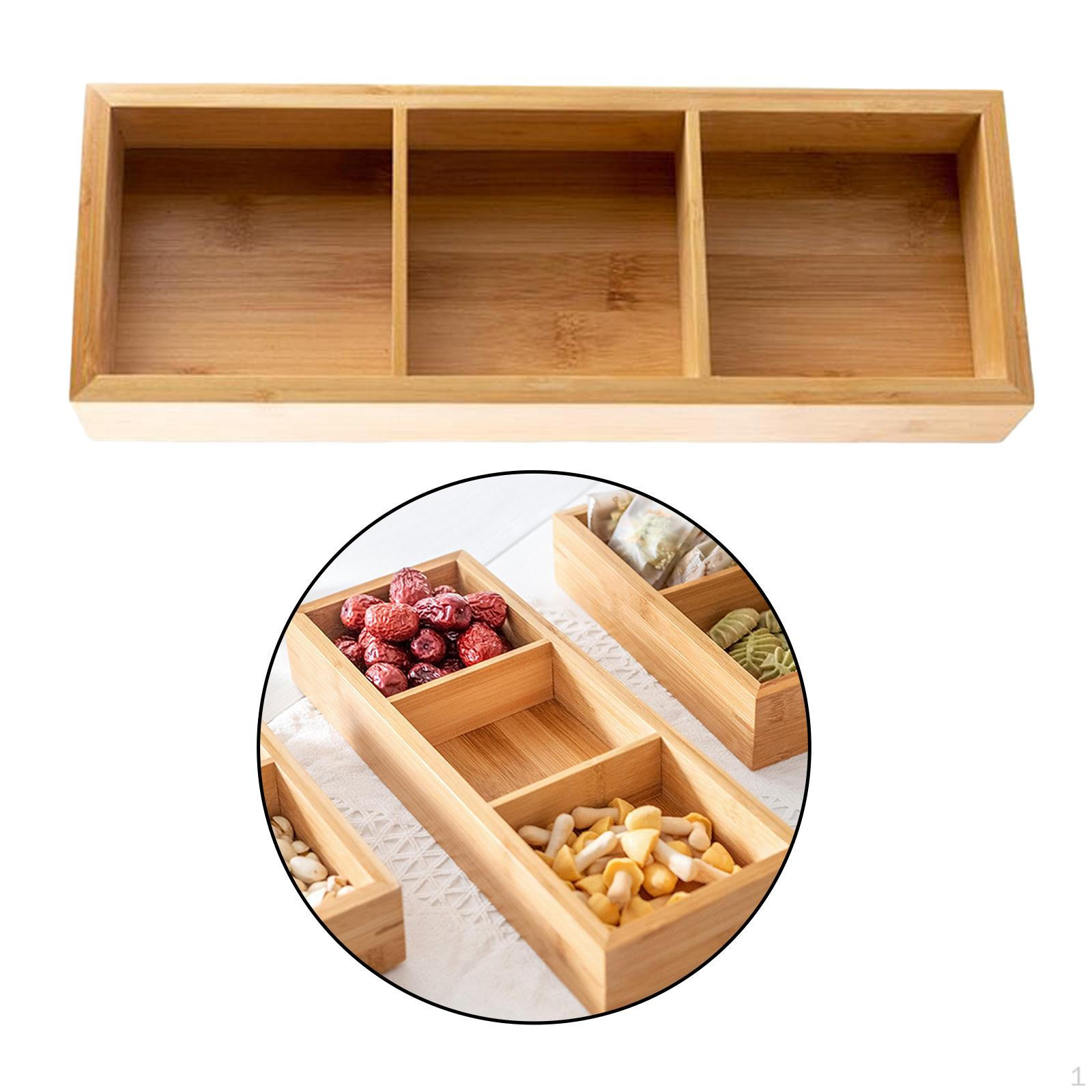 Wood Dish Fruits Platter Creative Snack Dessert Plate Dried Fruit Serving Tray Holder 33x12CM