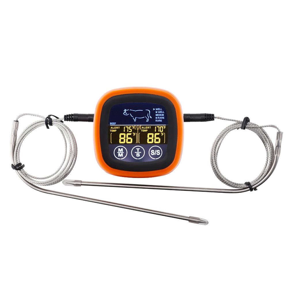 Waterproof Thermometer Touchscreen Bbq Grilling Thermometer Digital Meat Thermometer Backlit For Water Heating Dessert Making