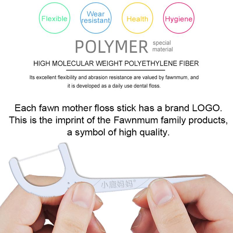 50PCS Dental Floss Flosser Picks Toothpicks Interdental Brush Tooth Cleaning