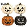 Multiuse Holiday Party Decorations 3/4Pcs Vintage Wooden Pumpkin Decor, Rustic Fall Tabletop Centerpiece, Farmhouse American Country Home Accents