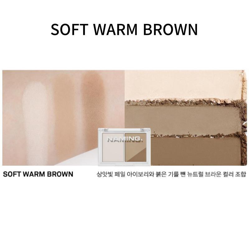 Naming Fluffy Volume and Shading Duo 9.8g SOFT WARM BROWN