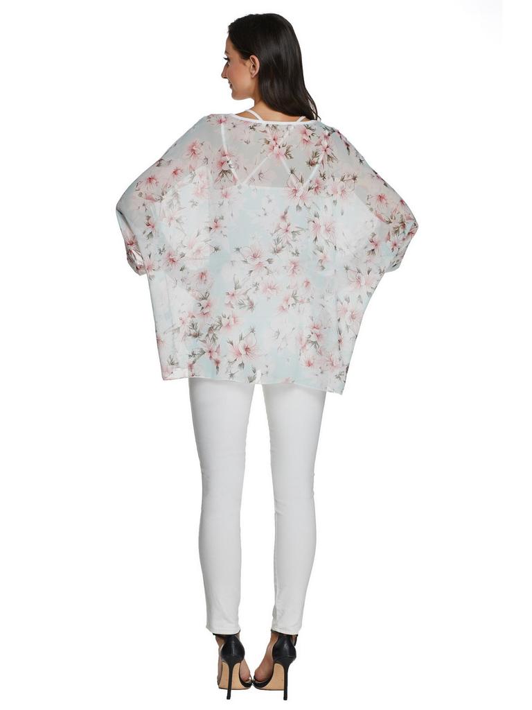 Bohemian Plus Size Chiffon Shirt Bikini Cover-Up - Women's Beach Vacation Sunscreen Cover-Up