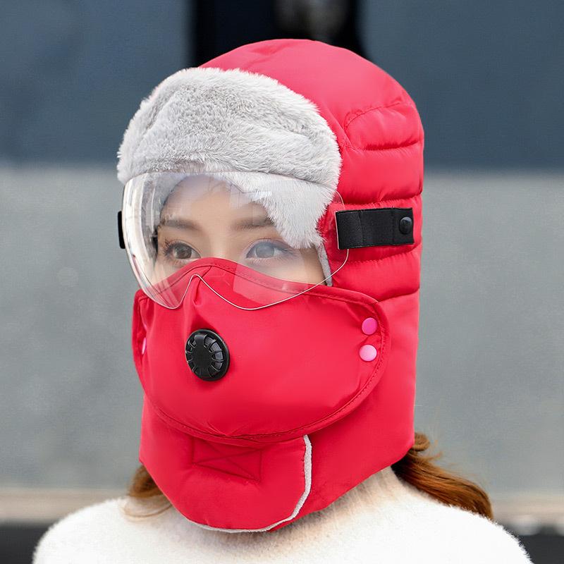 

Мужские и женские шапки, новые ветрозащитные очки, шапки от ветра и снега, утолщенные ветрозащитные шапки для верховой езды, шапки Lei Feng, теплые шапки