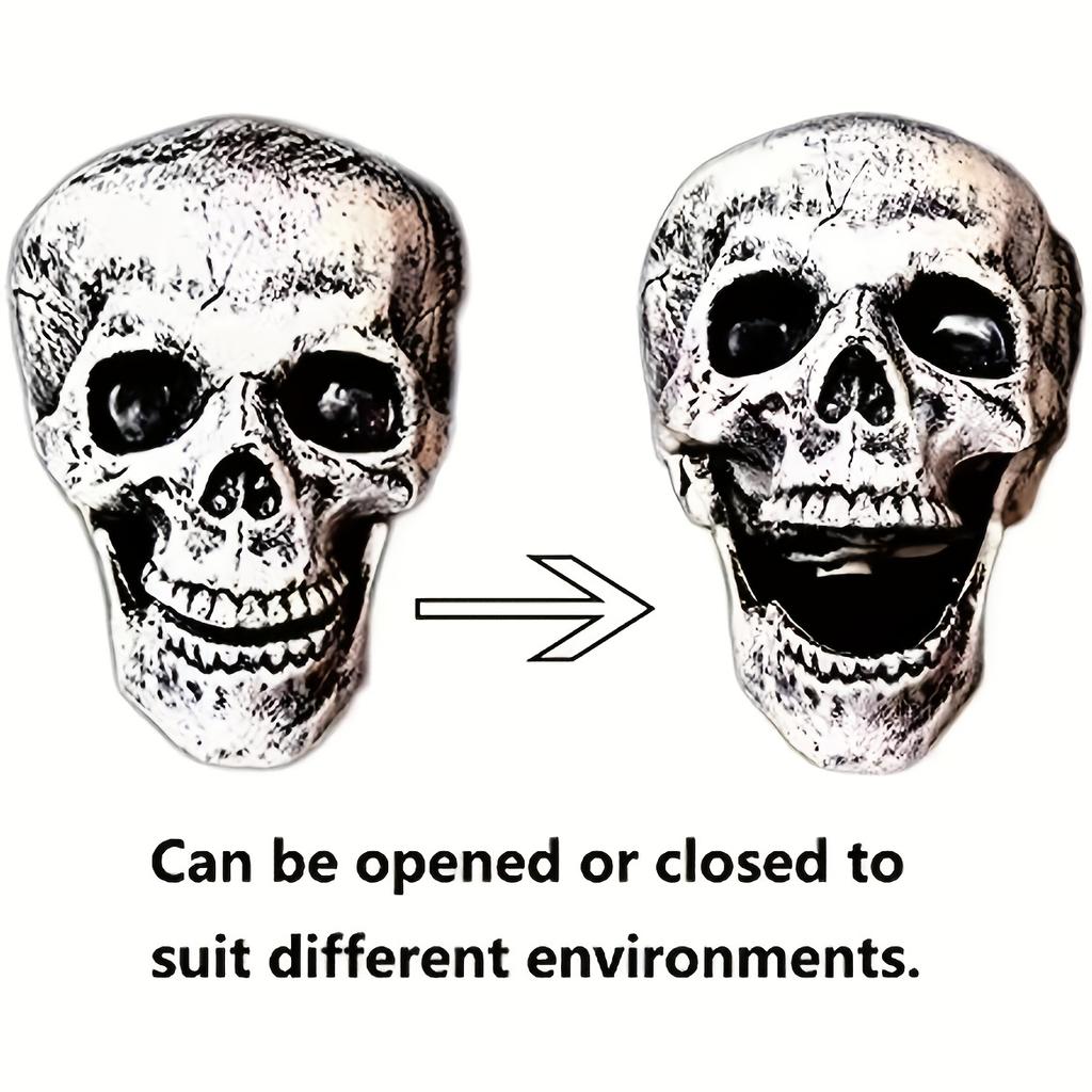 Realistické kostlivé kůly Halloween Realistická lebka Kostra Hlava Lidská ruka Paže pro Halloweenskou párty Domácí Zahrada Trávník Dekor