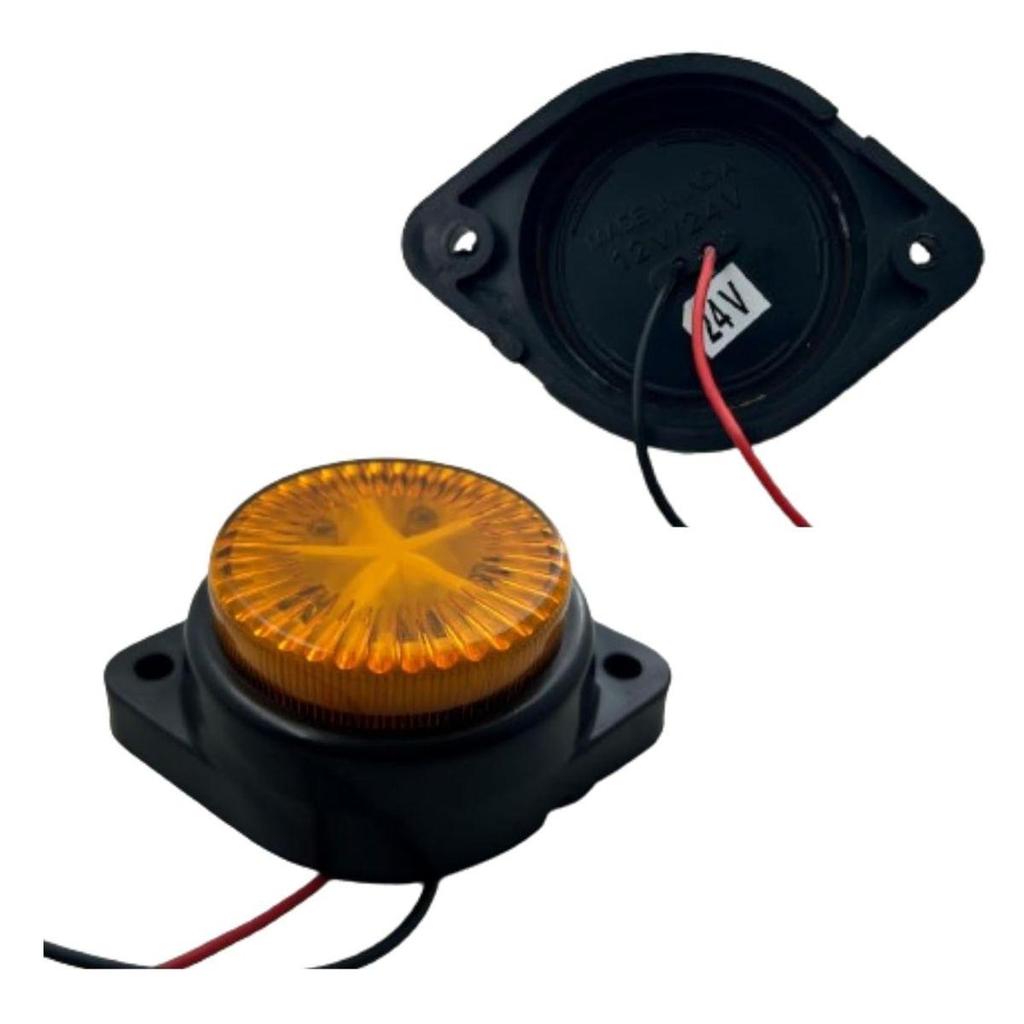 2PCS LED Trailer Marker Lights 24V Waterproof Amber Chicken Lights Universal Side Clearance Lamps for Semi Truck Freightliner Cargo