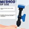 Drip Tape Double-Lock Bypass Valve with Rubber Pad Irrigation Belt Valve  Camping Picnic