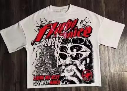 Letter Pattern Portrait Printed Tshirt Unisexs And Unisexs Same Style Casual And Relaxed Streetwear Classic Tshirt