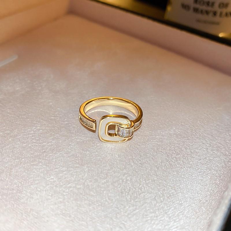 French Temperament Butterfly Pearl Bow Open Ring Simple Trend Index Finger Ring Jewelry Women