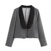2024 Fall Women's European & American Fashion: Simple Short Jacket & Midi Skirt Set