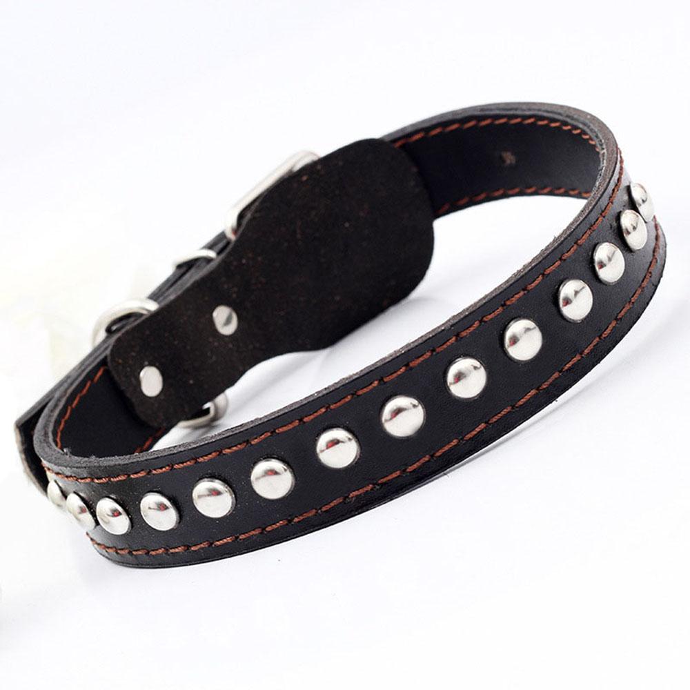 Unisex Studded Dog Collar Adjustable PU Leather Collars for Medium and Large Dogs Pet Necklace for Doberman Big Dogs Products