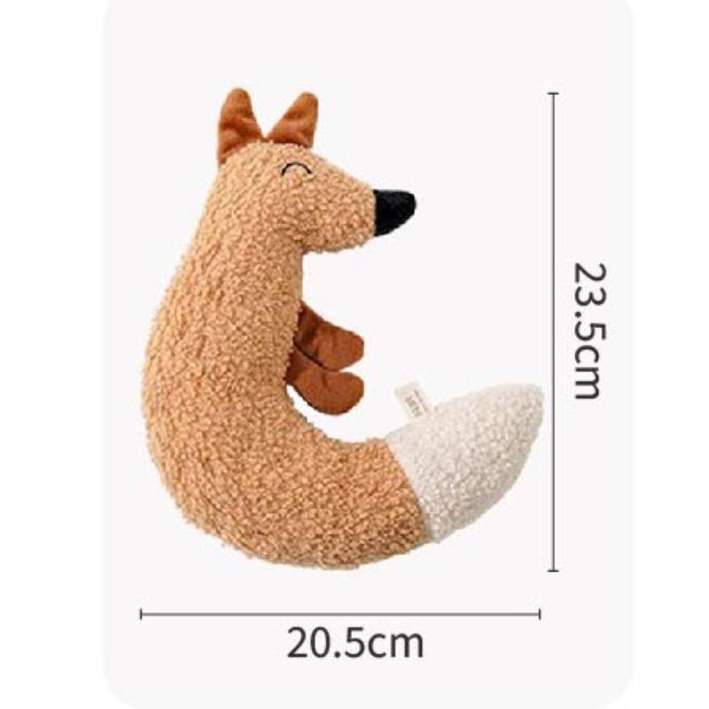 Pet Cat Toy Plush Toy with Sound and Vibrating Paper Doll for Teething Dogs Stress Relief Gadget Soothing Toy