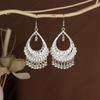 Retro Miao Silver Tassel Earrings: Ethnic Yunnan Long Dangle Women's Jewelry