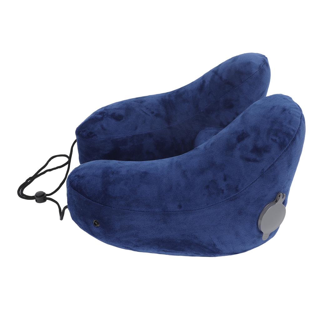 Inflatable Travel Pillow H Shaped Detachable and Washable Quick Fill with Storage Bag and Hat Airplane Pillow for Neck