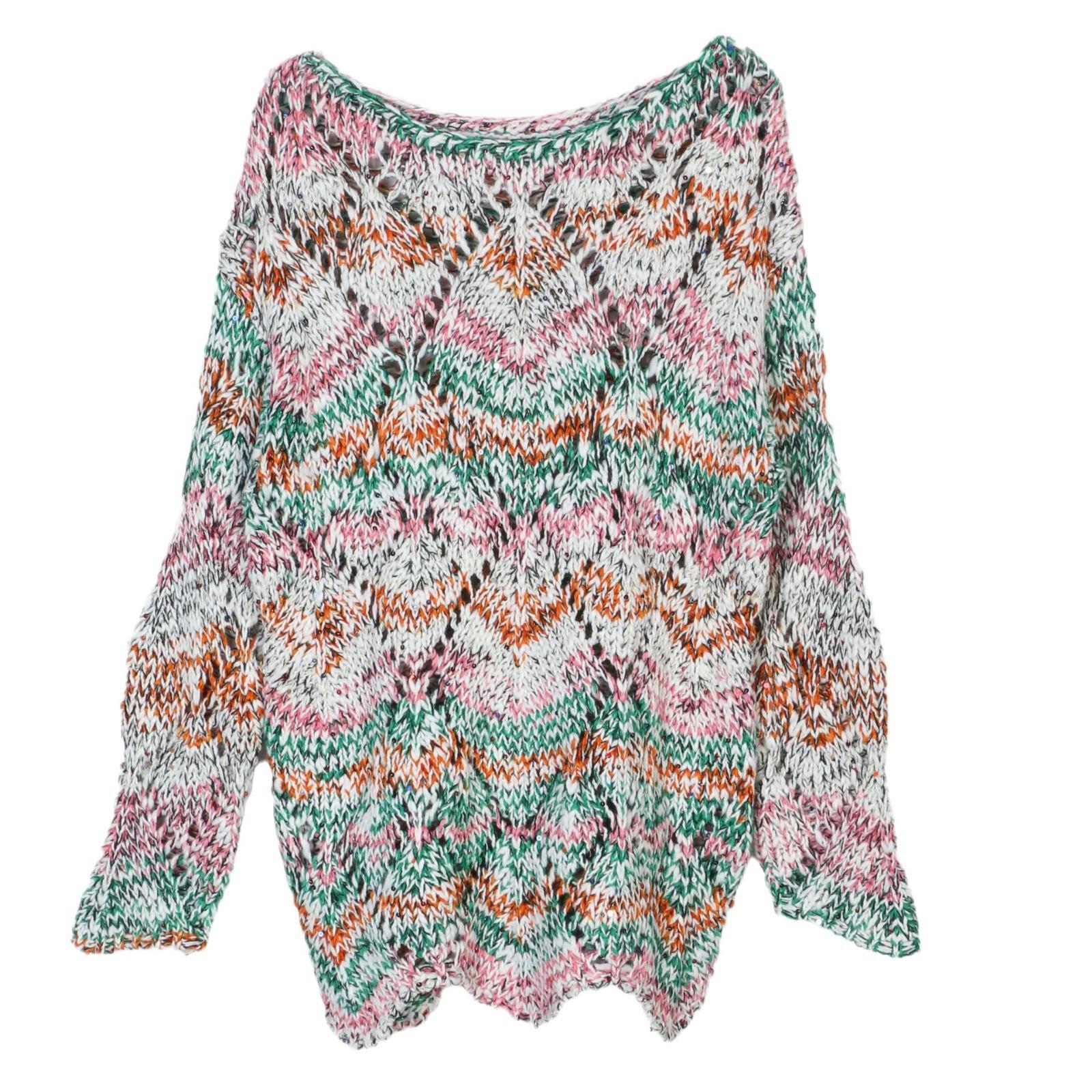 

Европейский и американский пуловер с открытым плечом и вырезами для женщин - Трикотажный топ с длинными рукавами в французском стиле на осень/зиму Medium