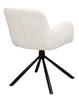 MILOS velvet upholstered chair, dark gray
