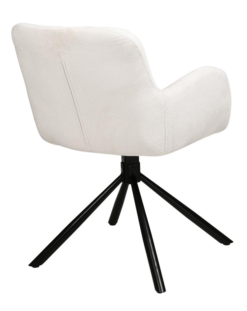 MILOS velvet upholstered chair, dark gray