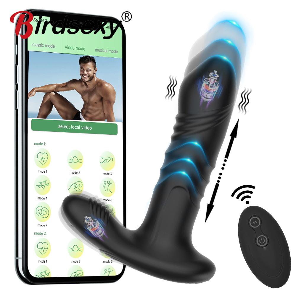 Male Prostate Massager Bluetooth App Vibrators Sex Toys For Men Masturbator Anal Butt Plug Goods Products For Adults 18