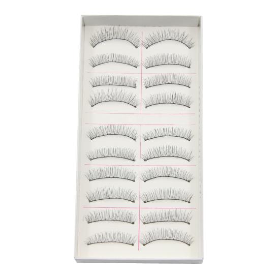

10 пар Мягкие Натуральные Перекрестные Ручной работы Накладные Ресницы для Макияжа Наращивание НАКЛАДНЫЕ Ресницы