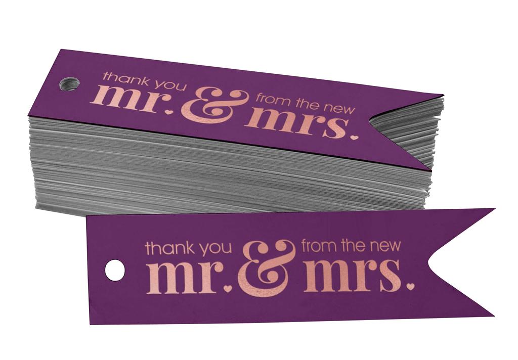 Inkdotpot Pack Of 100 Thank You From The New Wedding Favor Paper Tags Craft Real Gold Foil Hang