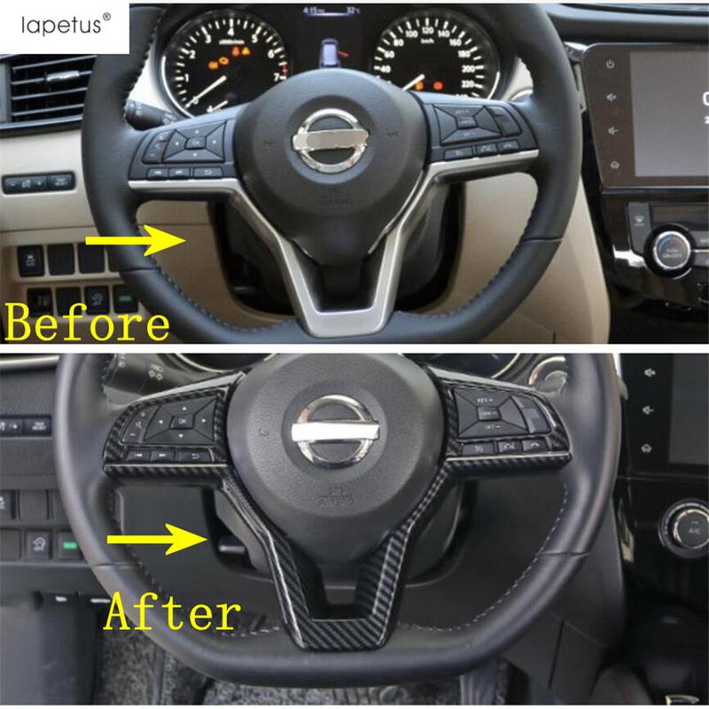 ABS Steering Wheel Button Frame Decoration Cover Trim For Nissan Leaf 2018 -  Matte / Carbon Fiber Accessories Interior Kit