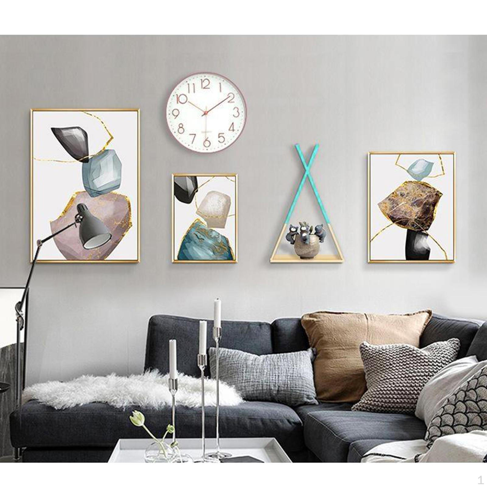 

1шт деревянный настенный органайзер для полки треугольник спальня искусство green