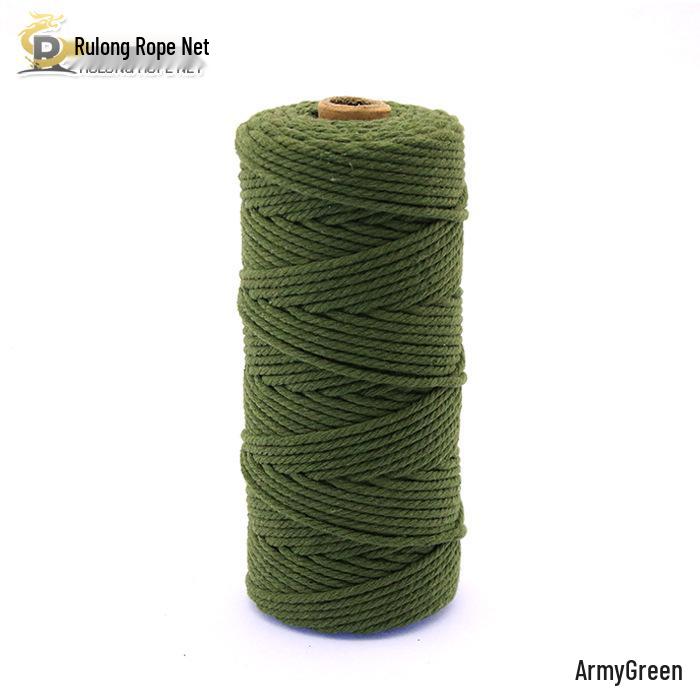 3mm Color Cotton Rope for DIY Handmade Tapestry, Weaving, and Drawstring Projects